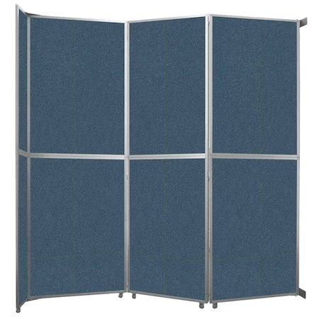 Versare Operable Wall Folding Room Divider 11'9" x 12'3" Caribbean Fabric 1070243-2